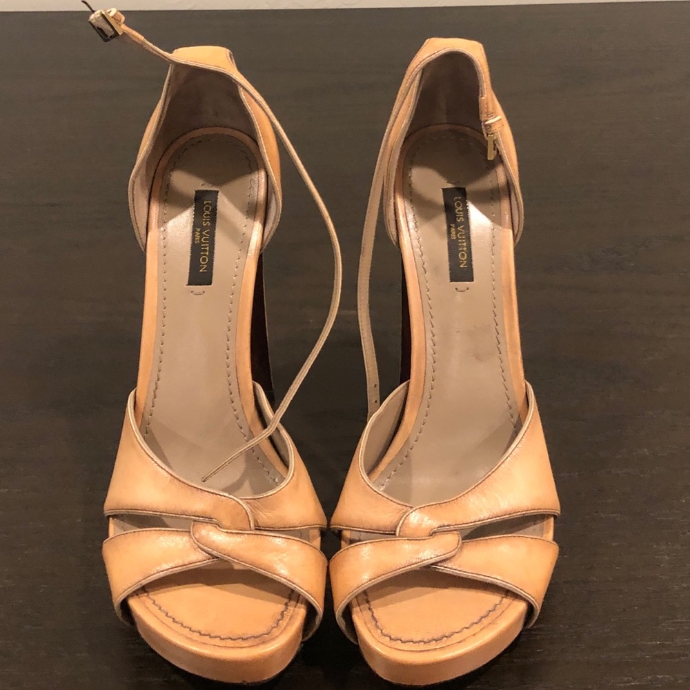 Louis Vuitton ankle strap heels